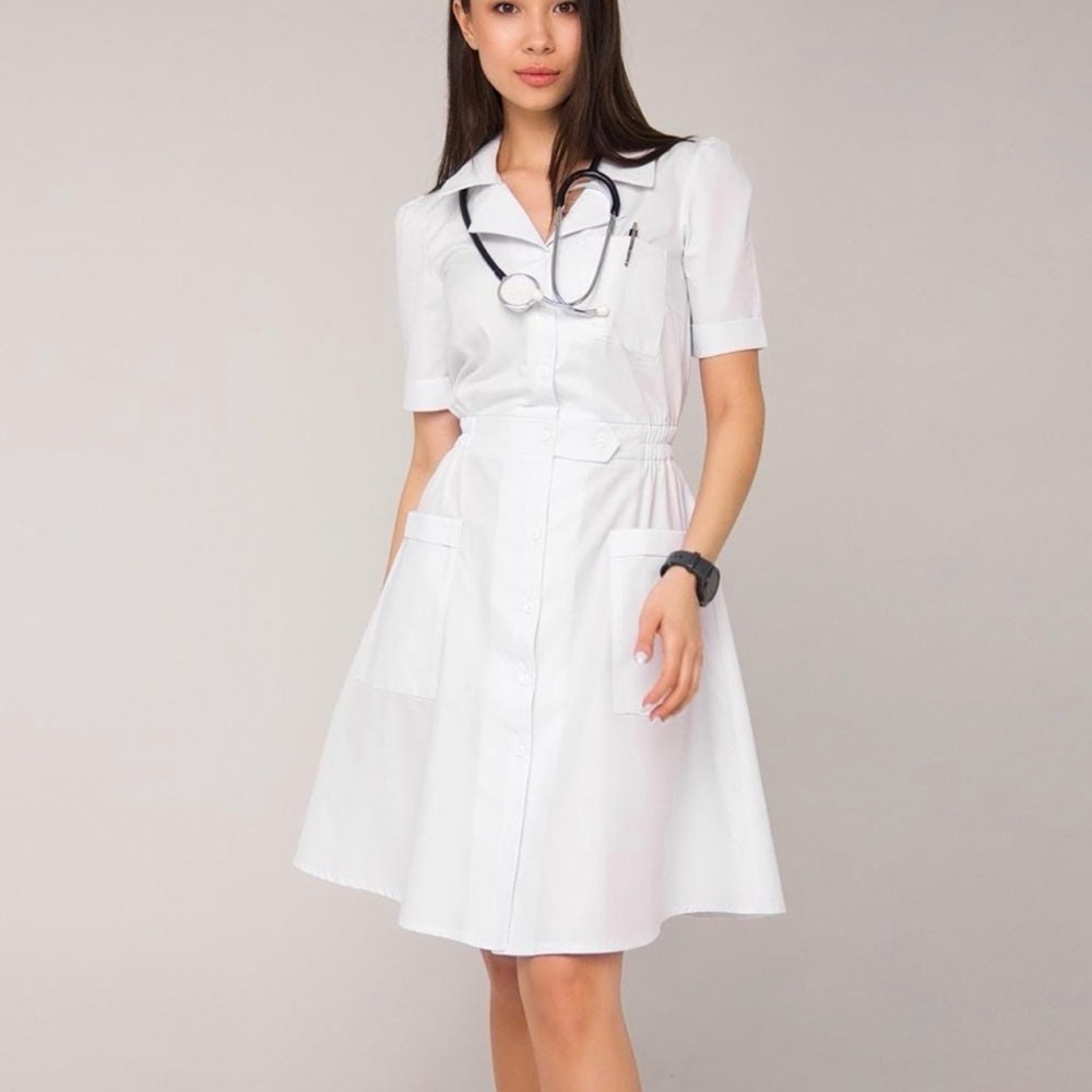 NEW NEVER USED WHITE Nurse pinning white dress graduation scrub nurse
